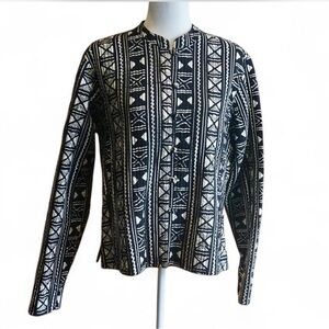 💚 VINTAGE Met Museum Pattern Coat Jacket (L)